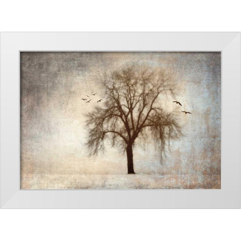 Treehouse White Modern Wood Framed Art Print by Szilagyi, Ily