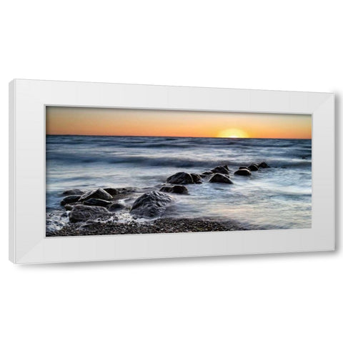 TBD White Modern Wood Framed Art Print by Bellyk, Daniel J.