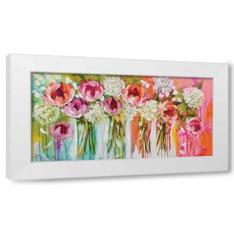 Tangerine Tango White Modern Wood Framed Art Print by Brooks, Amanda J.