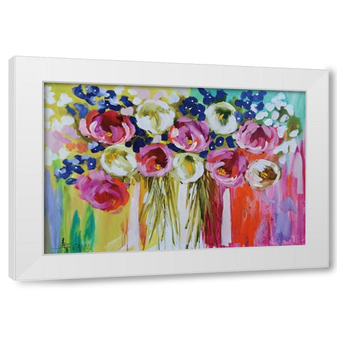 Summer Salsa White Modern Wood Framed Art Print by Brooks, Amanda J.
