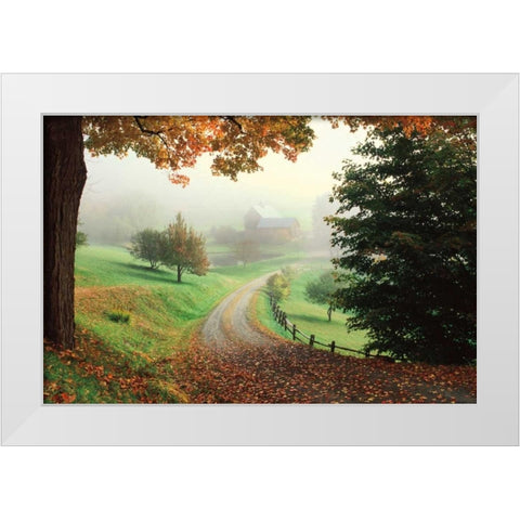Sleepy Hollow Farm White Modern Wood Framed Art Print by Cahill, Michael