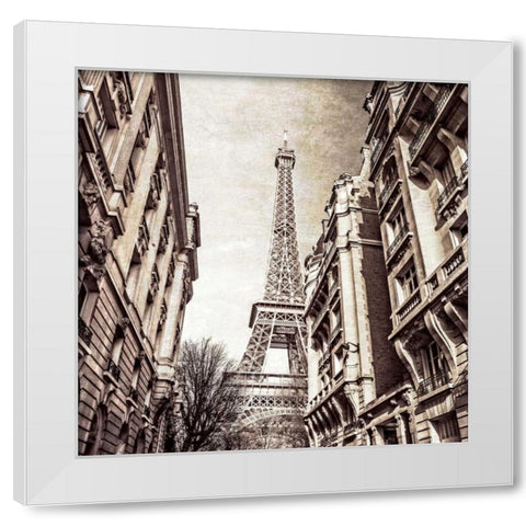 Looking Up White Modern Wood Framed Art Print by Frank, Assaf