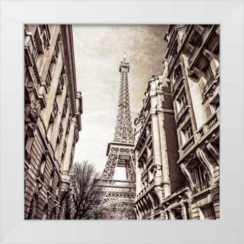 Looking Up White Modern Wood Framed Art Print by Frank, Assaf