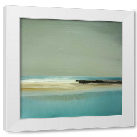 Lagoon White Modern Wood Framed Art Print by Gold, Caroline