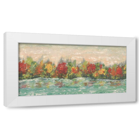 Impressions White Modern Wood Framed Art Print by Fontaine, Stephane