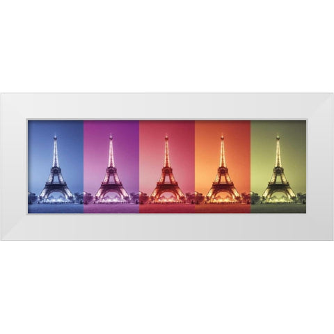 Paris Colors White Modern Wood Framed Art Print by Frank, Assaf