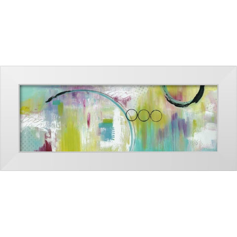 Just Beam Me Up White Modern Wood Framed Art Print by Hawkins, Julie