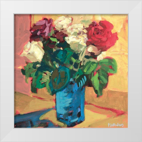 Spring Collection White Modern Wood Framed Art Print by Harwood, Jennifer