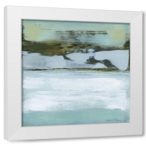 Oceans Edge White Modern Wood Framed Art Print by McAlpine, Heather