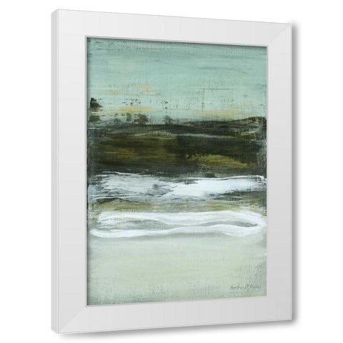 Coastline I White Modern Wood Framed Art Print by McAlpine, Heather