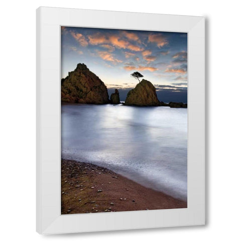Tossa de Mar White Modern Wood Framed Art Print by Ortega, Xavier
