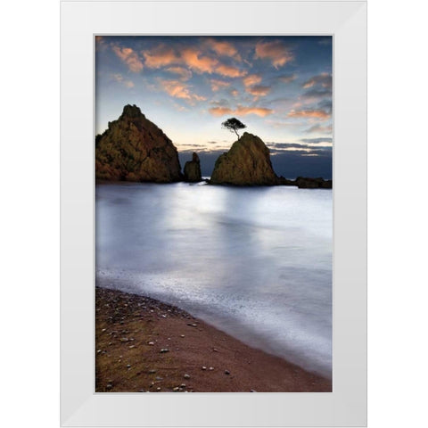 Tossa de Mar White Modern Wood Framed Art Print by Ortega, Xavier