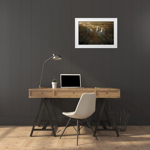 Wild and Free White Modern Wood Framed Art Print by Ortega, Xavier