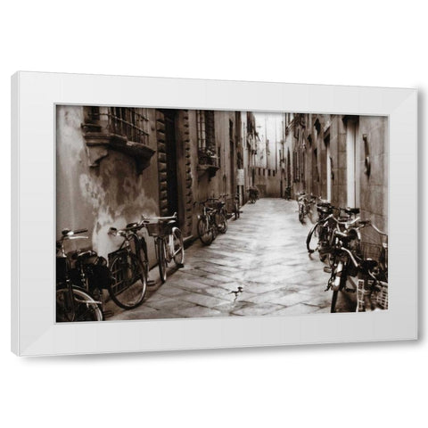 Lucca Bikes White Modern Wood Framed Art Print by Pahl, Janel