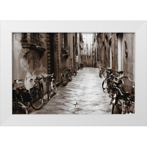 Lucca Bikes White Modern Wood Framed Art Print by Pahl, Janel