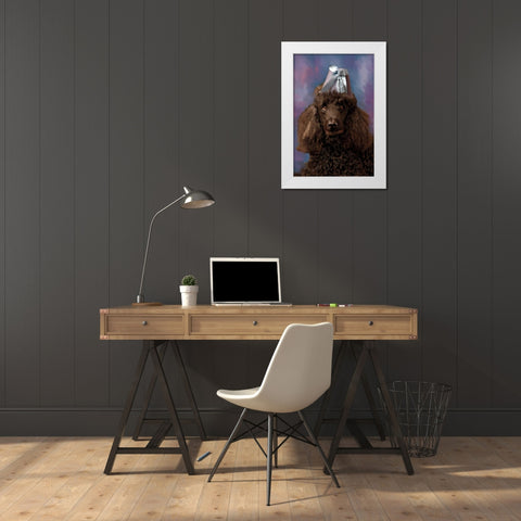 Lady Pood White Modern Wood Framed Art Print by Pahl, Janel