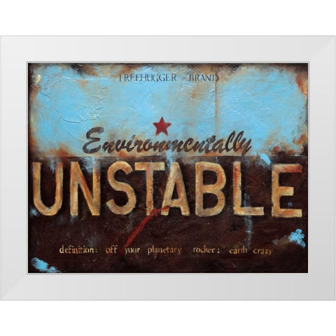 Environmentally Unstable White Modern Wood Framed Art Print by Pasion, Wani