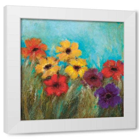 HAPPY TOO White Modern Wood Framed Art Print by Pasion, Wani