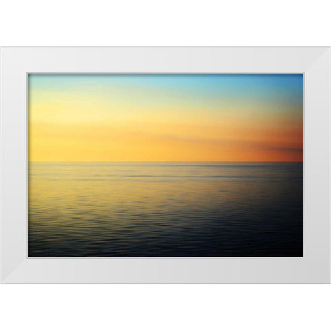 Quiet Waters White Modern Wood Framed Art Print by Rehner, John