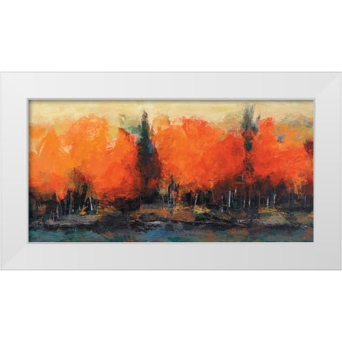 Interaction White Modern Wood Framed Art Print by Shire, Martin