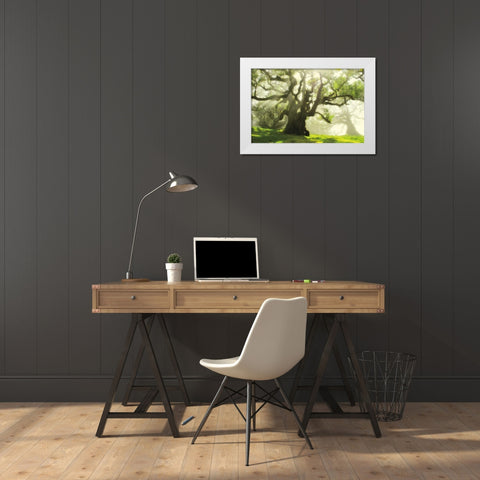Big and Bright White Modern Wood Framed Art Print by Szilagyi, Ily
