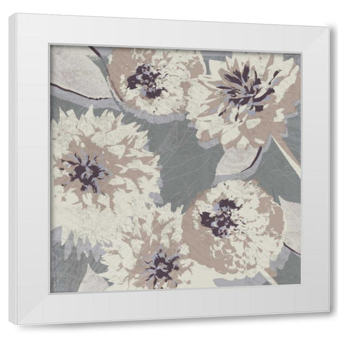 Flower Layers II White Modern Wood Framed Art Print by Venter, Tandi