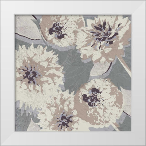 Flower Layers II White Modern Wood Framed Art Print by Venter, Tandi