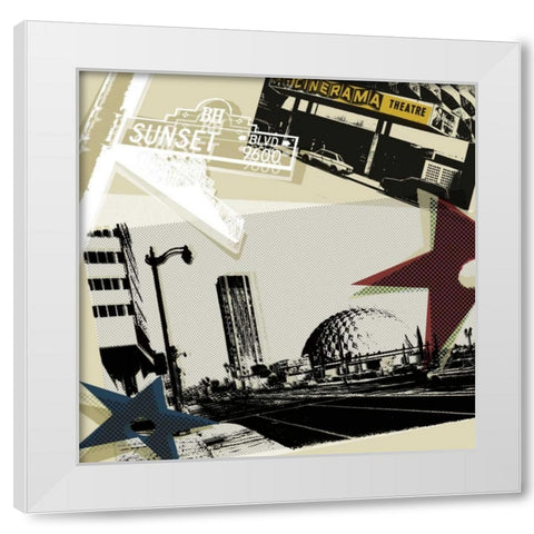Hollywood Blvd. I White Modern Wood Framed Art Print by Venter, Tandi