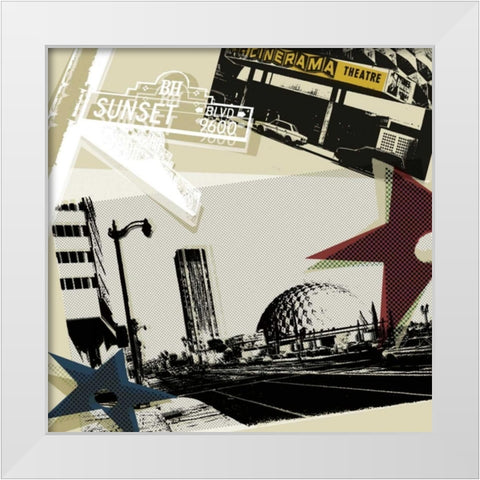 Hollywood Blvd. I White Modern Wood Framed Art Print by Venter, Tandi