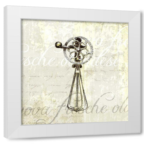 Kitchen Help II White Modern Wood Framed Art Print by Venter, Tandi