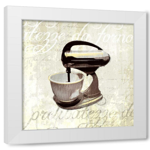 Kitchen Help IV White Modern Wood Framed Art Print by Venter, Tandi