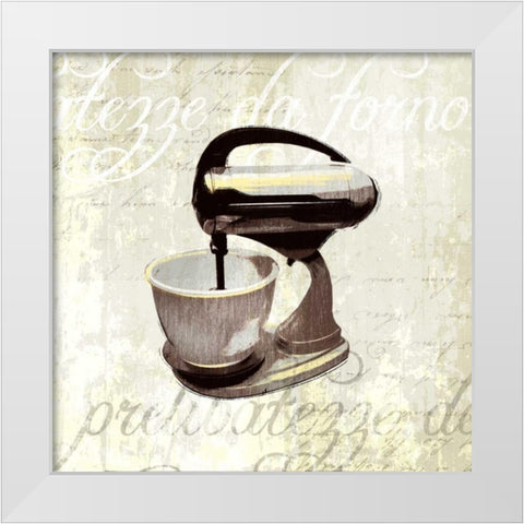 Kitchen Help IV White Modern Wood Framed Art Print by Venter, Tandi