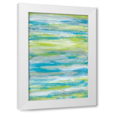 Blissful White Modern Wood Framed Art Print by Vindedzis, Rita