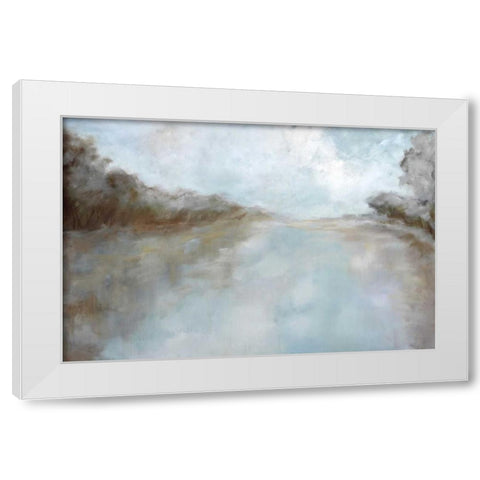 Through The Haze White Modern Wood Framed Art Print by Ellens, Jacqueline