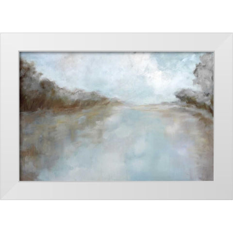 Through The Haze White Modern Wood Framed Art Print by Ellens, Jacqueline