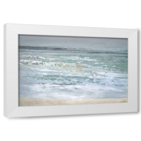 Spindrift White Modern Wood Framed Art Print by Gold, Caroline