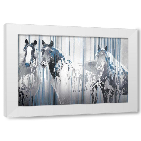 Threes Company White Modern Wood Framed Art Print by Pelkey, Marvin