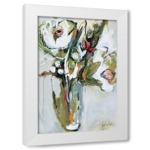 Blooming in NovemberÂ  White Modern Wood Framed Art Print by Maritz, Angela