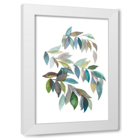 Leaf Collection I White Modern Wood Framed Art Print by Meyers, Rebecca