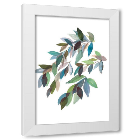 Leaf Collection II White Modern Wood Framed Art Print by Meyers, Rebecca