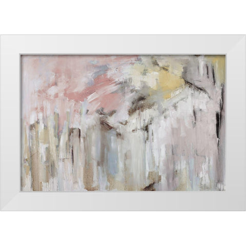 Spring Splash White Modern Wood Framed Art Print by Ellens, Jacqueline