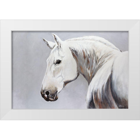 Cheval Blanc White Modern Wood Framed Art Print by Kadmiri, Aziz
