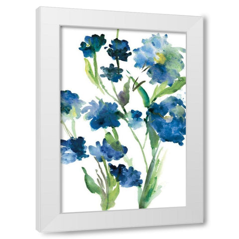 Blue Bliss II White Modern Wood Framed Art Print by Meyers, Rebecca