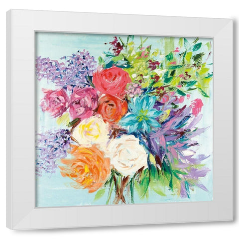 Wedding Flowers White Modern Wood Framed Art Print by Bell, Emma