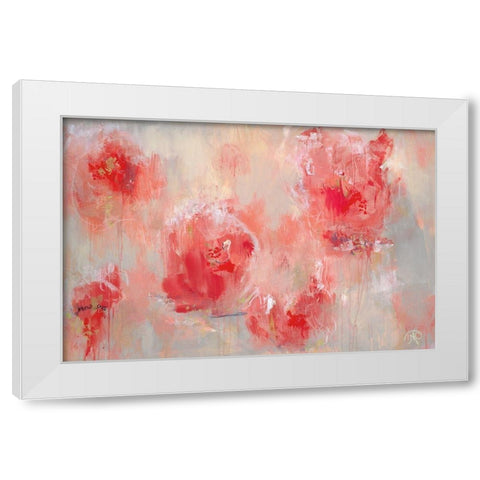 At First Blush White Modern Wood Framed Art Print by Cole, Macy