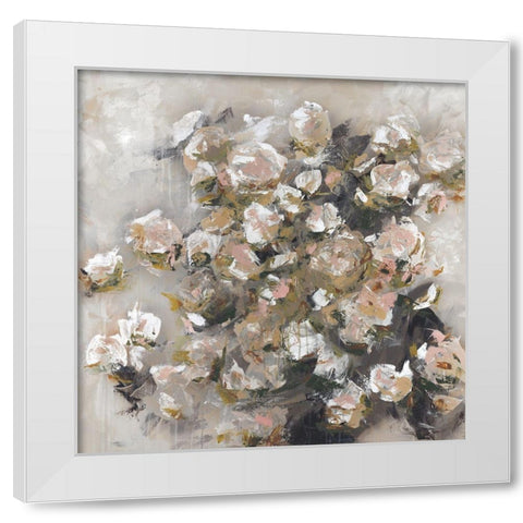 White Roses Were Her Favorite White Modern Wood Framed Art Print by Cole, Macy