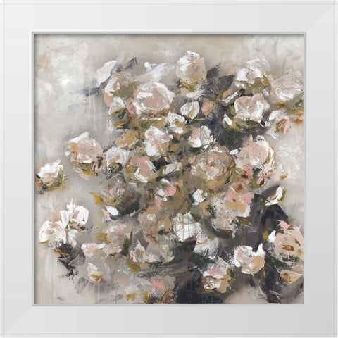 White Roses Were Her Favorite White Modern Wood Framed Art Print by Cole, Macy