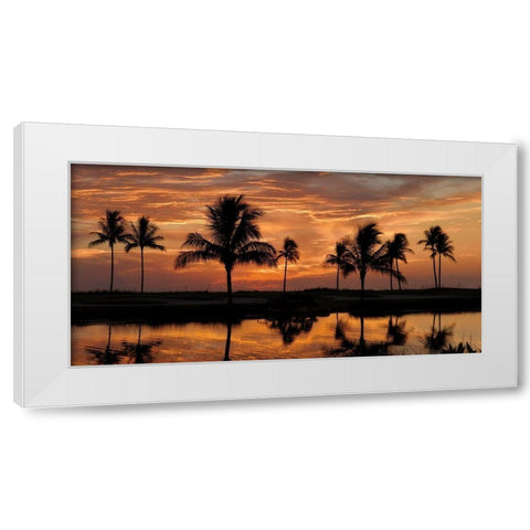 Tropical Sunsets II White Modern Wood Framed Art Print by Jones, Mike