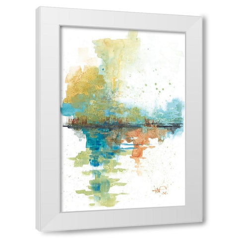Reflections White Modern Wood Framed Art Print by Quintero, Tita