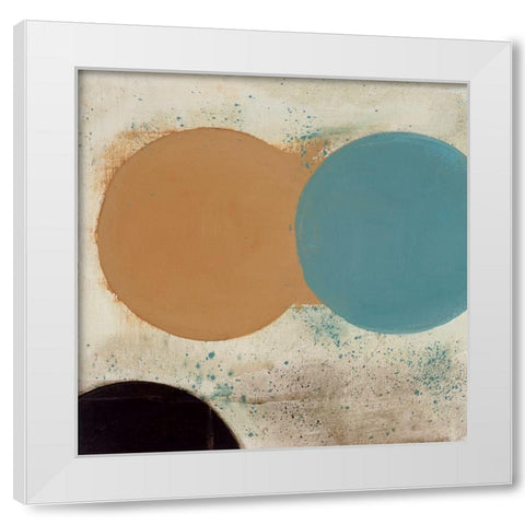Terra Circles I White Modern Wood Framed Art Print by Skinner, David